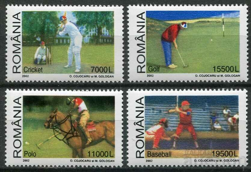 Ρουμανία 2002 MnH - Αθλητισμός, Γκολφ, Κρίκετ