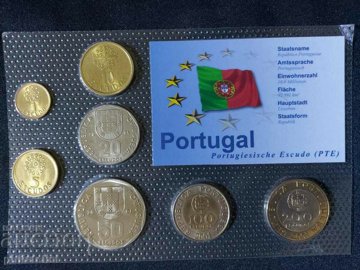 Complete set - Portugal 2001, 7 coins