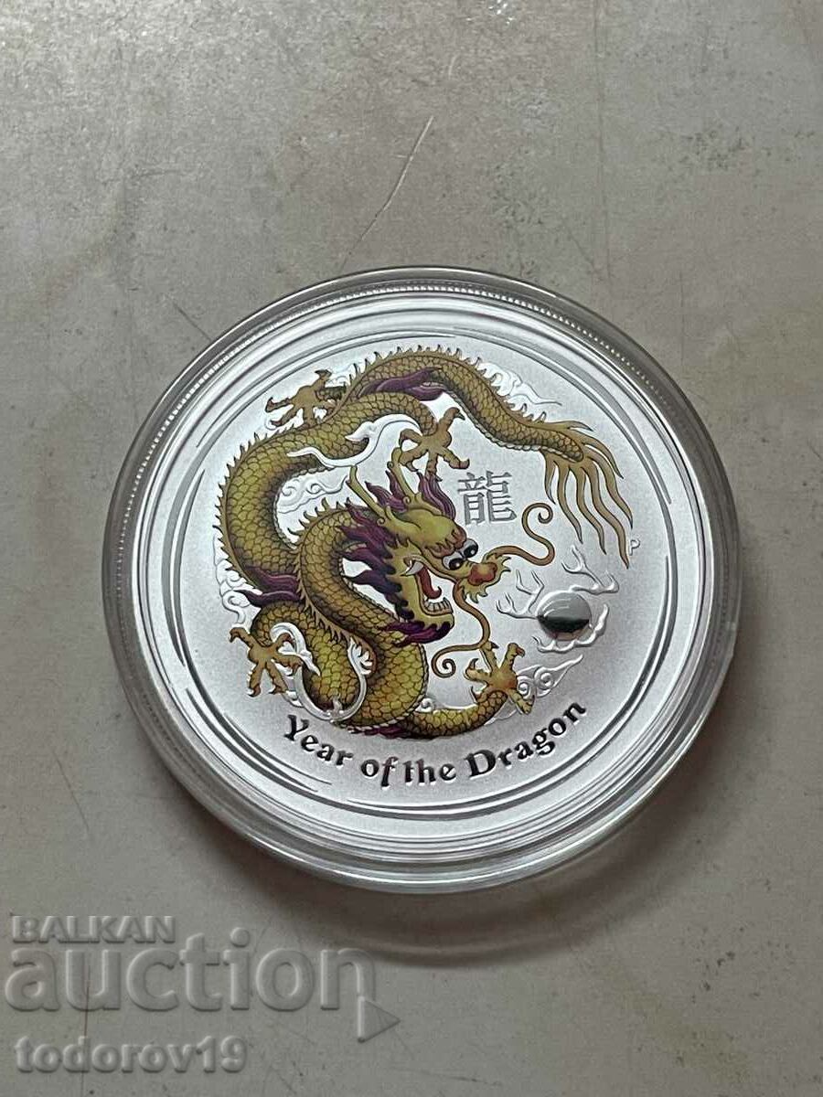 Lunar Year of the Dragon 2012 1 oz Tinted with price 225.99 BGN | € 115.55