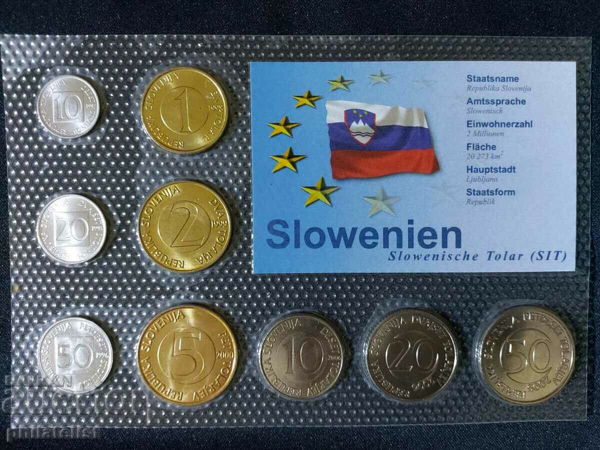 Complete set - Slovenia in tolars 1992-2006, 9 coins