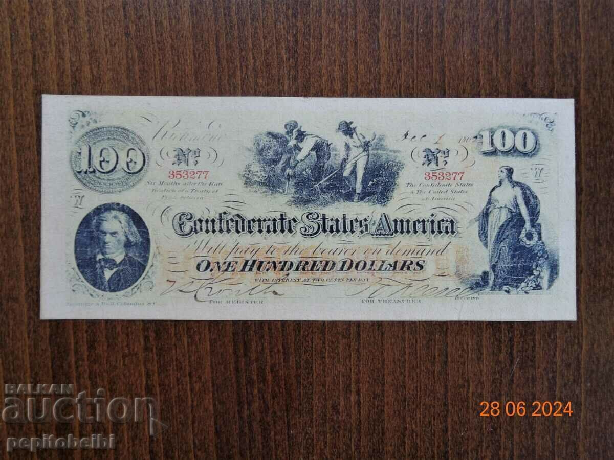 Old and rare US banknote 1862-63. - the banknote is a copy Old and rare US banknote 1862-63. - the banknote is a copy