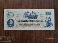 Bancnotă veche și rară din SUA 1862-63. - bancnota este o copie