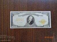 Bancnotă veche și rară din SUA, bancnota este o copie