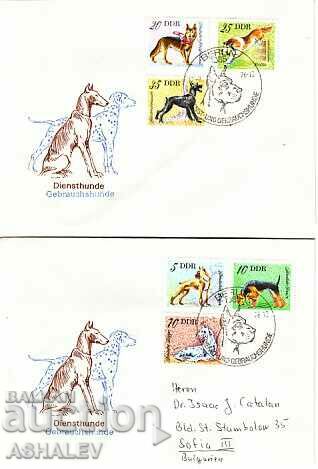 GDR 1976 Dogs 2 FDC