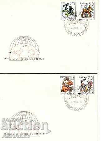 GDR 1986 ZOO 2 FDC