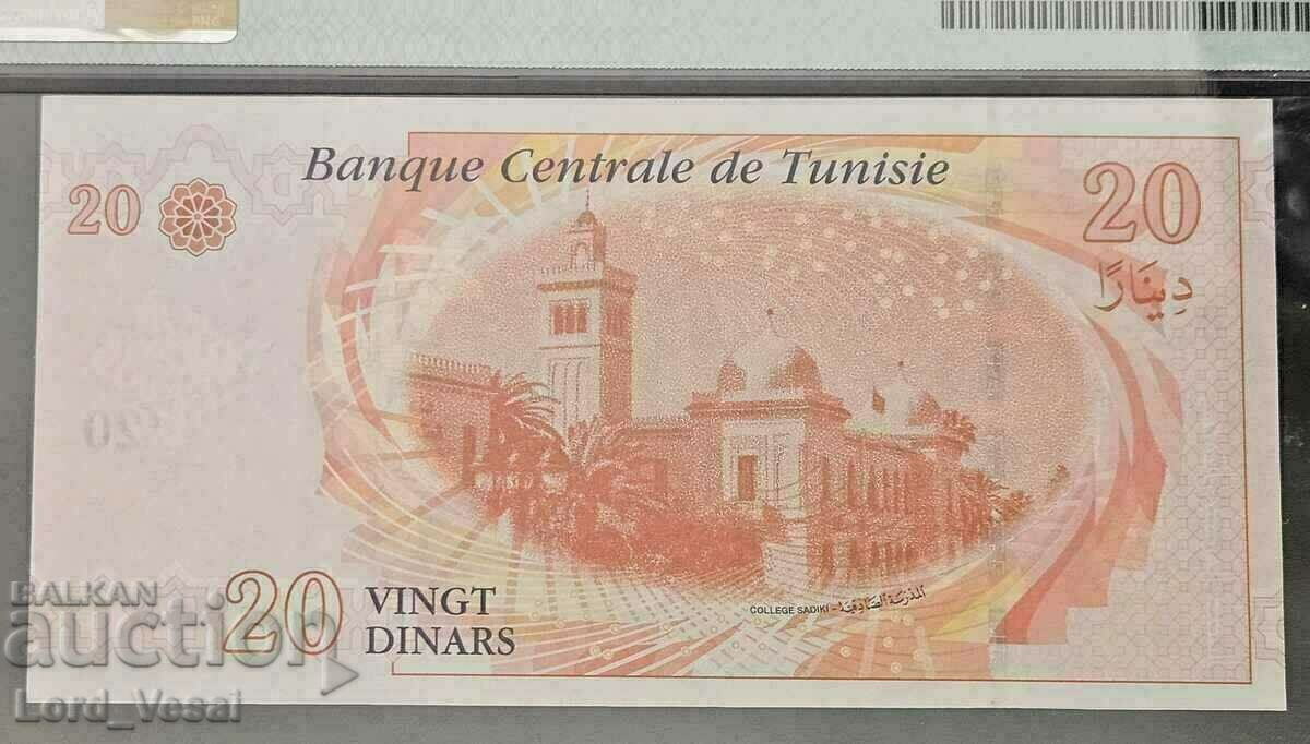 Delivery of Tunisia 20 Dinars 2011 PMG 66 EPQ Gem UNC Delivery of Tunisia 20 Dinars 2011 PMG 66 EPQ Gem UNC