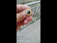 Златен пръстен с натурален верделит