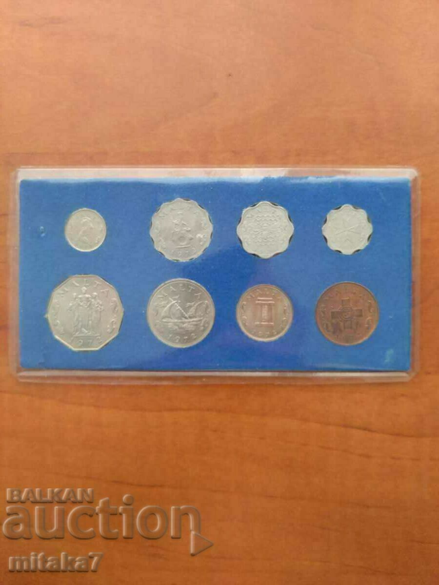 Set of coins Malta, 1972