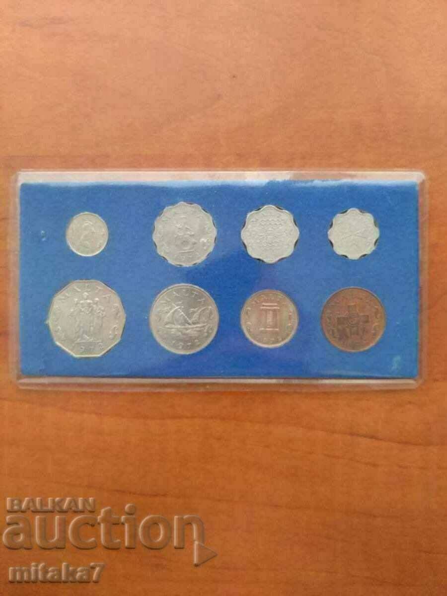 Set of coins Malta, 1972 Set of coins Malta, 1972