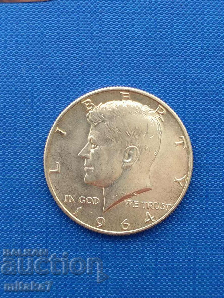 1/2 долар 1964 година, сребро, САЩ