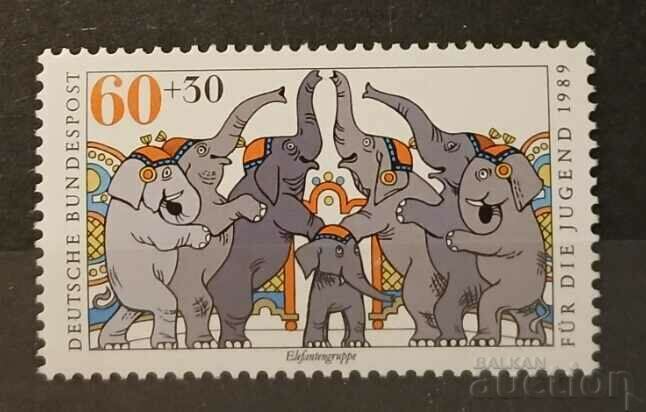 Германия 1989 Изкуство/Цирк/Фауна/Слонове MNH