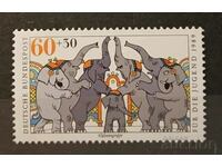 Γερμανία 1989 Τέχνη/Τσίρκο/Πανίδα/Ελέφαντες MNH