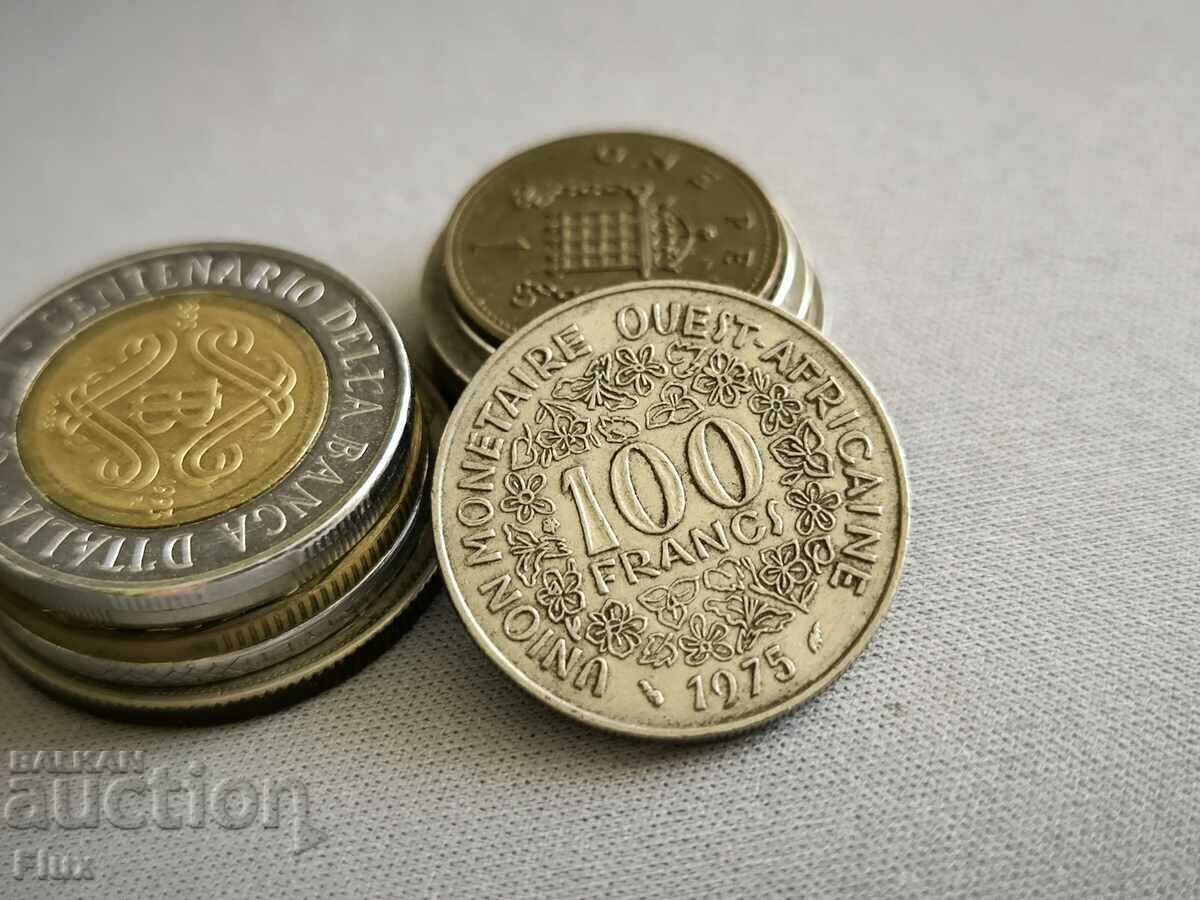 Монета - Западни Африкански Щати - 100 франка | 1975г.
