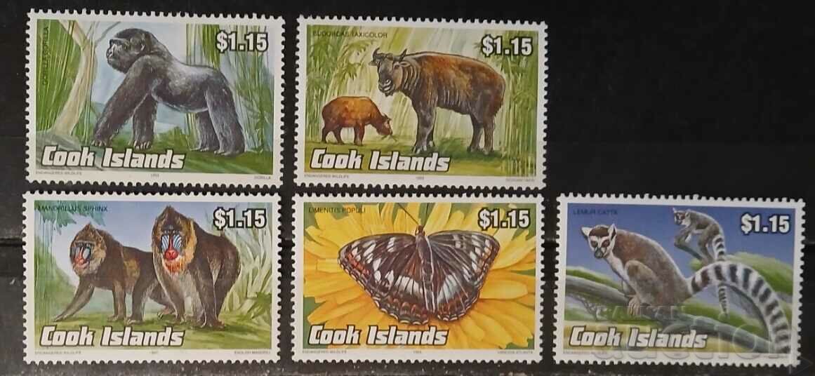 Cook Islands 1993 Fauna / Endangered animals / Butterflies 15 € MNH