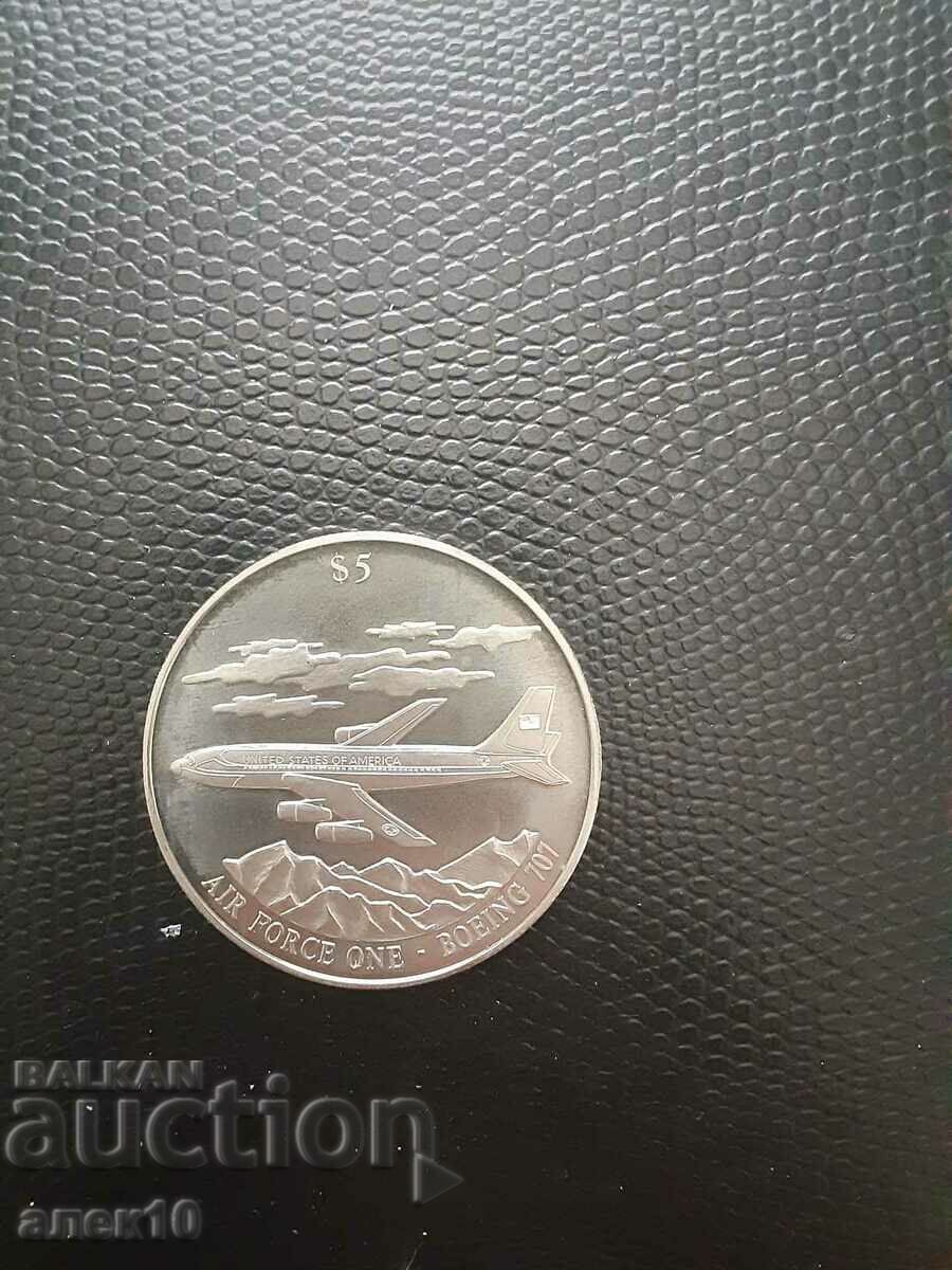 Либерия  5  долар  2000