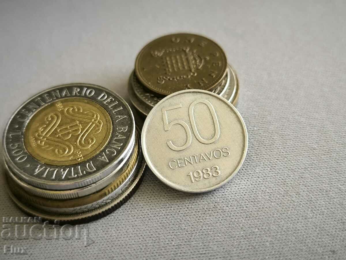 Монета - Аржентина - 50 центавос | 1983г.