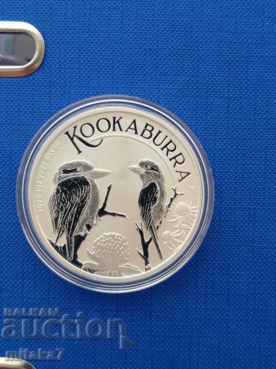 Moneda de argint Kookaburra, 1 oz, Australia, 2023