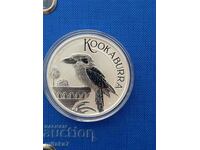 Moneda de argint Kookaburra, 1 oz, Australia, 2022