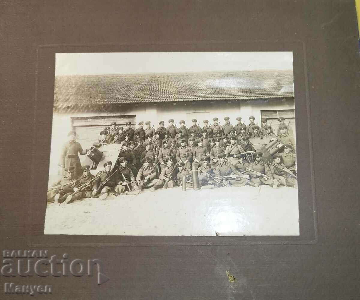 Old military photo - cardboard.