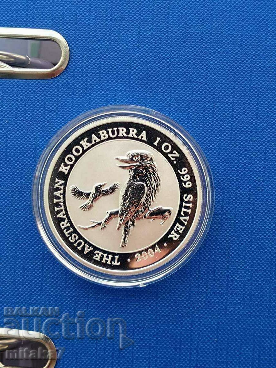 Kookaburra Silver Coin, 1 oz, Αυστραλία, 2004 Kookaburra Silver Coin, 1 oz, Αυστραλία, 2004