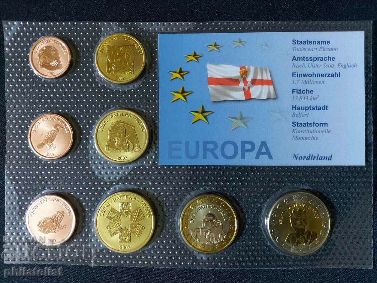 Trial Euro Set - Northern Ireland 2007, 8 coins