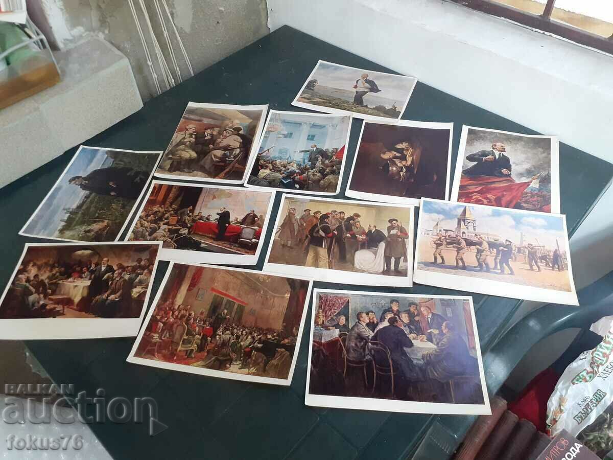 Auction Set of old Russian cards with Lenin Auction Set of old Russian cards with Lenin