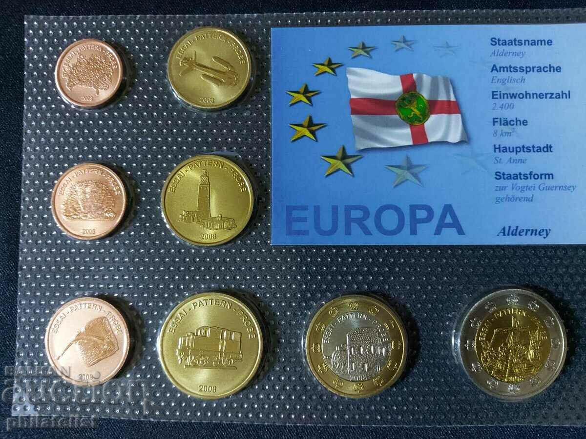Trial Euro Set - Alderney 2008, 8 coins with price 22.00 BGN | € 11.25 Trial Euro Set - Alderney 2008, 8 coins with price 22.00 BGN | € 11.25