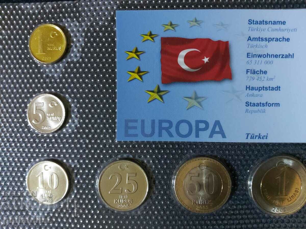 Complete set - Turkey 2005, 6 coins with price 22.00 BGN | € 11.25 Complete set - Turkey 2005, 6 coins with price 22.00 BGN | € 11.25