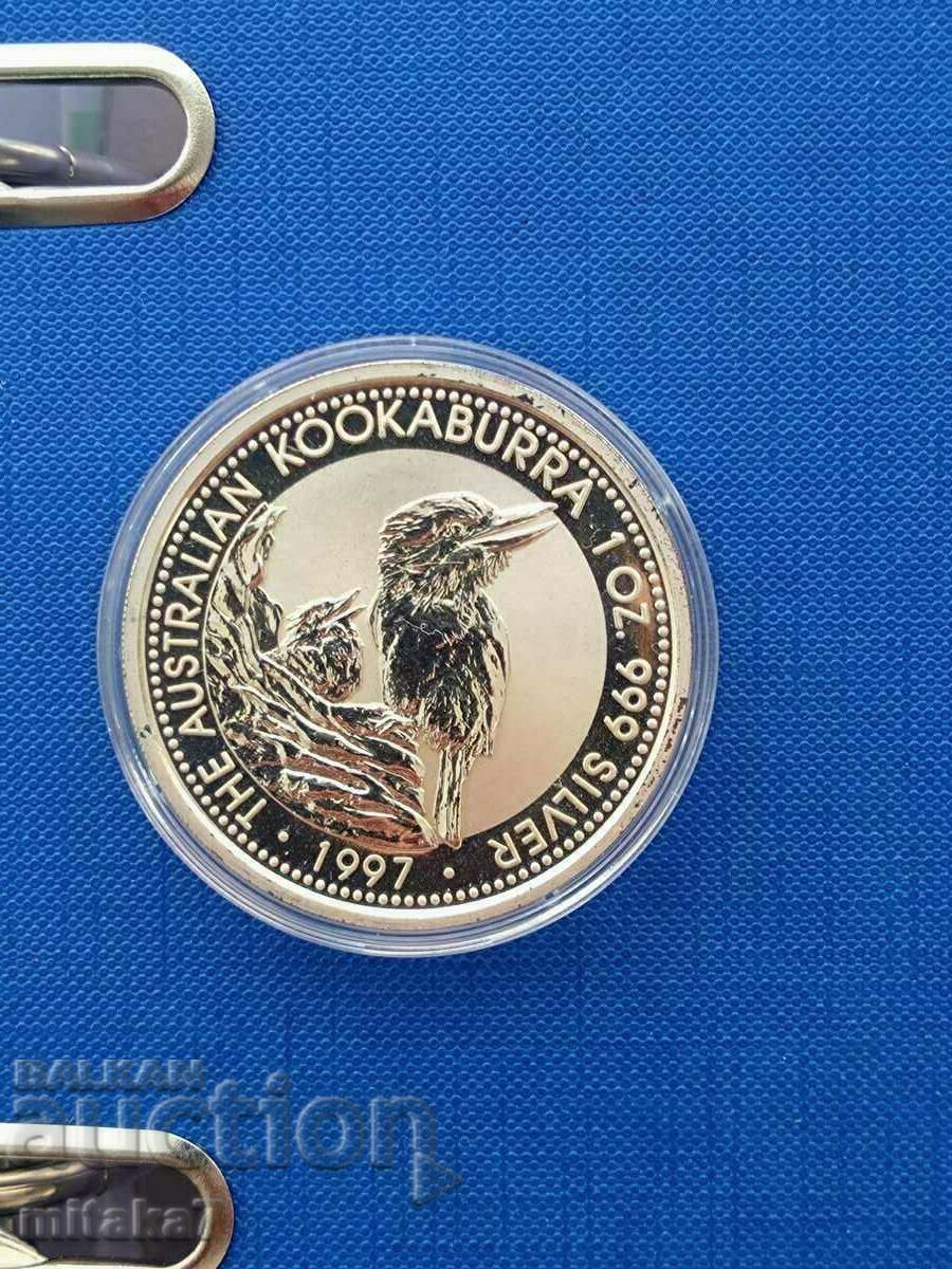 Kookaburra Silver Coin, 1oz, Australia, 1997