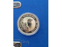 Moneda de argint Kookaburra, 1 oz, Australia, 1997