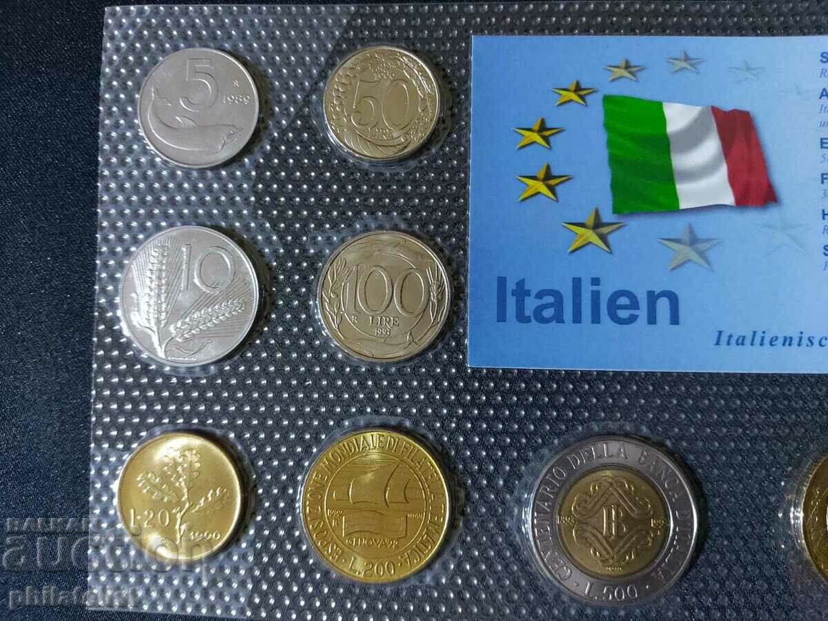 Italy 1989-1999 - complete complete set in Lira - 8 coins with price 22.00 BGN | € 11.25 Italy 1989-1999 - complete complete set in Lira - 8 coins with price 22.00 BGN | € 11.25
