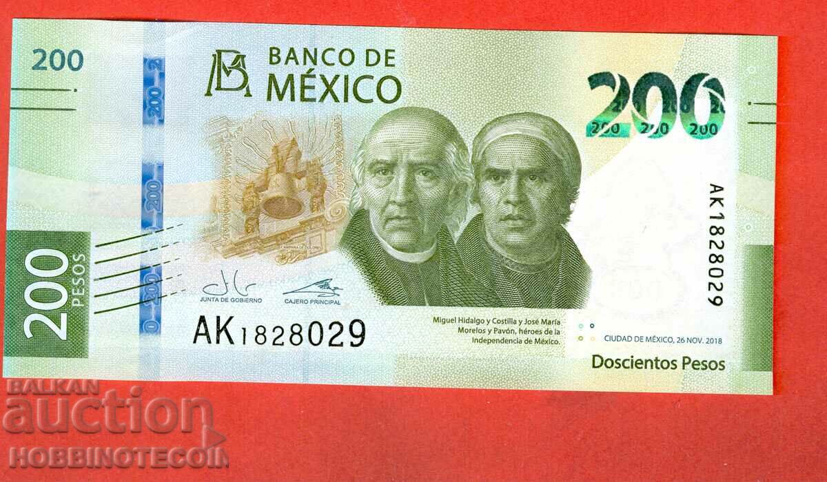 MEXICO MEXICO 200 Peso issue issue 2018 NEW UNC