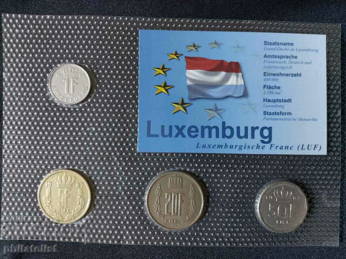 Luxemburg 1981-1990 - Set complet, 4 monede
