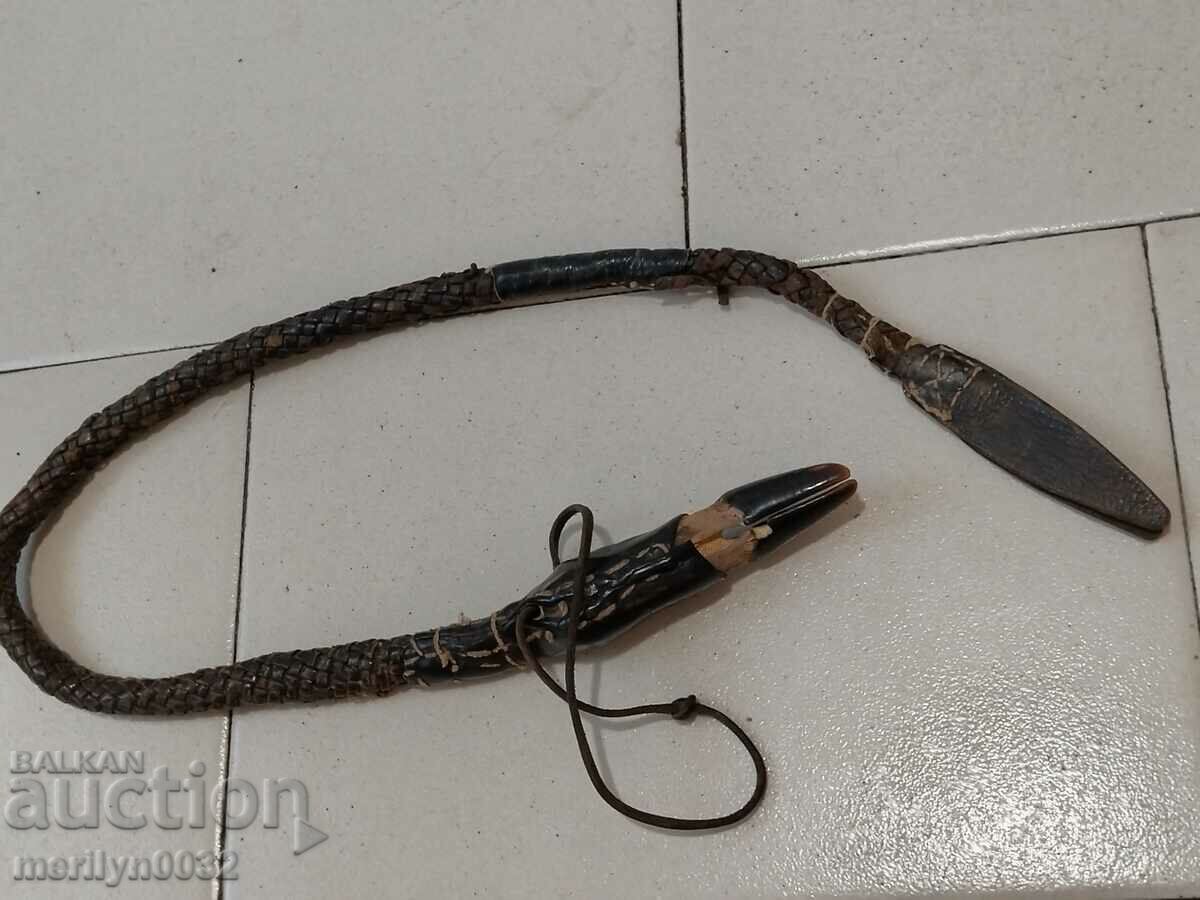 Παράδοση Μαστίγιο μαστίγιο 20ου αιώνα με πόδι ελαφίνας Παράδοση Μαστίγιο μαστίγιο 20ου αιώνα με πόδι ελαφίνας