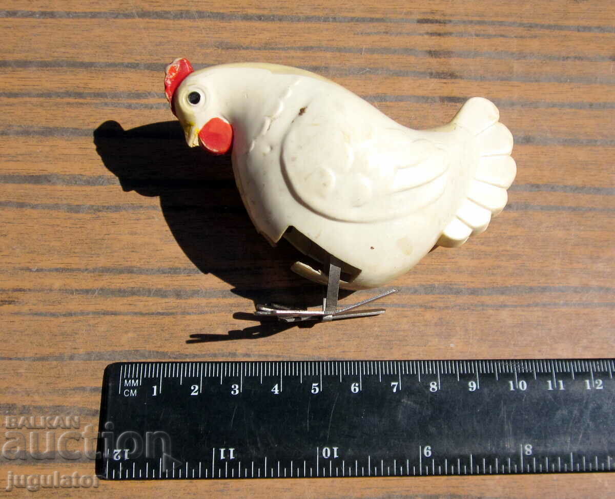 old Bulgarian mechanical toy hen from Sotsa with price 20.00 BGN | € 10.23 old Bulgarian mechanical toy hen from Sotsa with price 20.00 BGN | € 10.23
