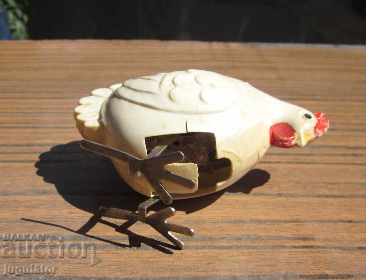 old Bulgarian mechanical toy hen from Sotsa - 5 old Bulgarian mechanical toy hen from Sotsa - 5