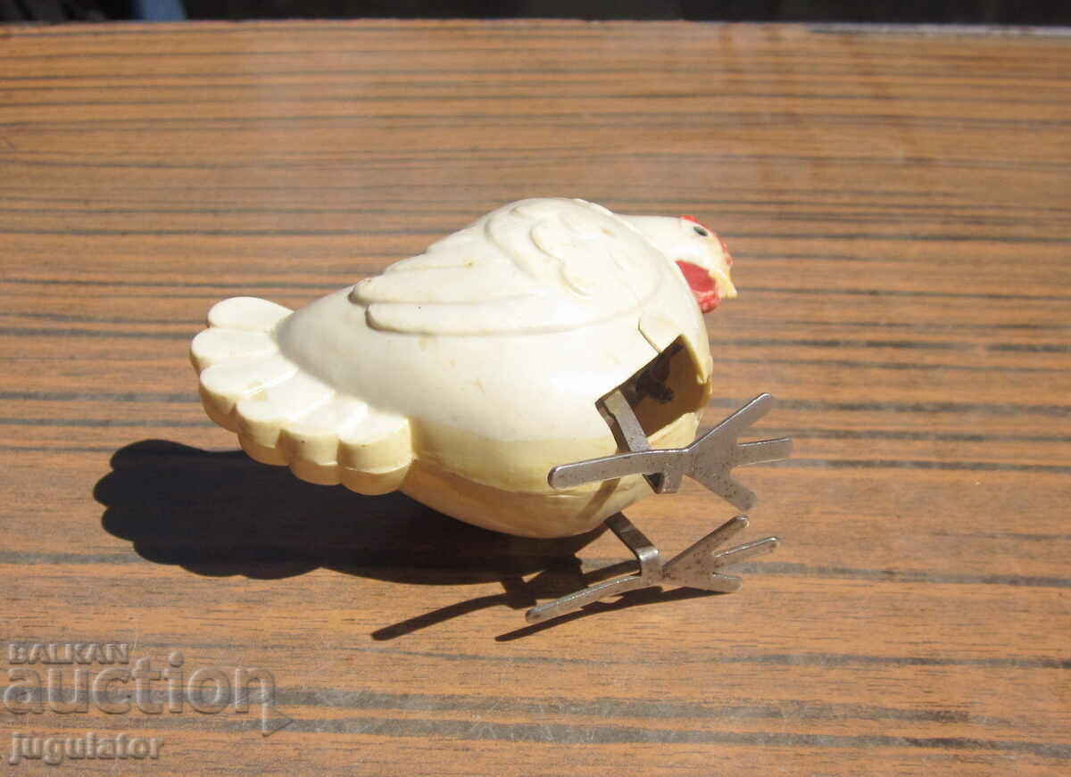 old Bulgarian mechanical toy hen from Sotsa - 6 old Bulgarian mechanical toy hen from Sotsa - 6