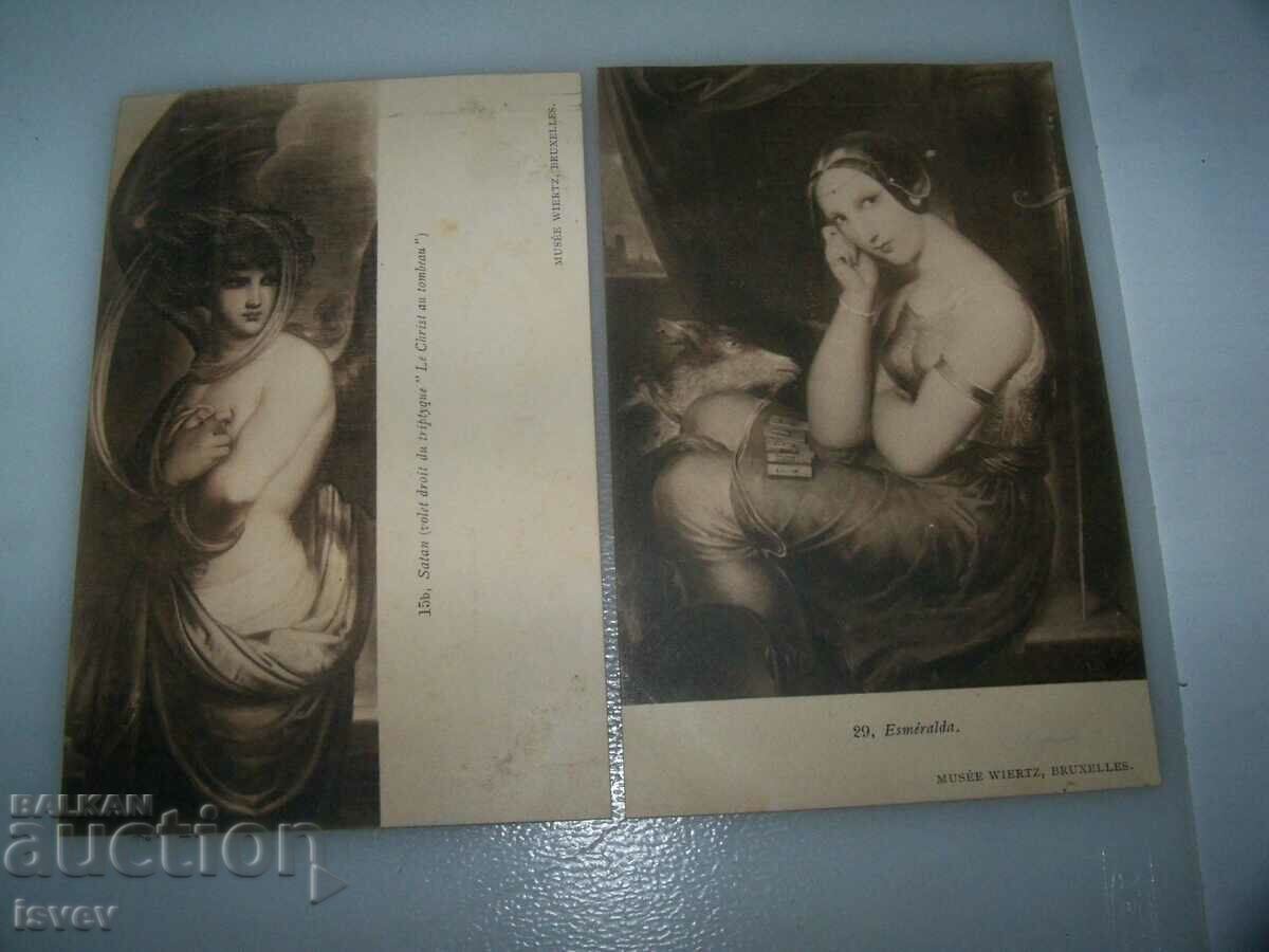 9 old art postcards printed around 1915. - 5 9 old art postcards printed around 1915. - 5