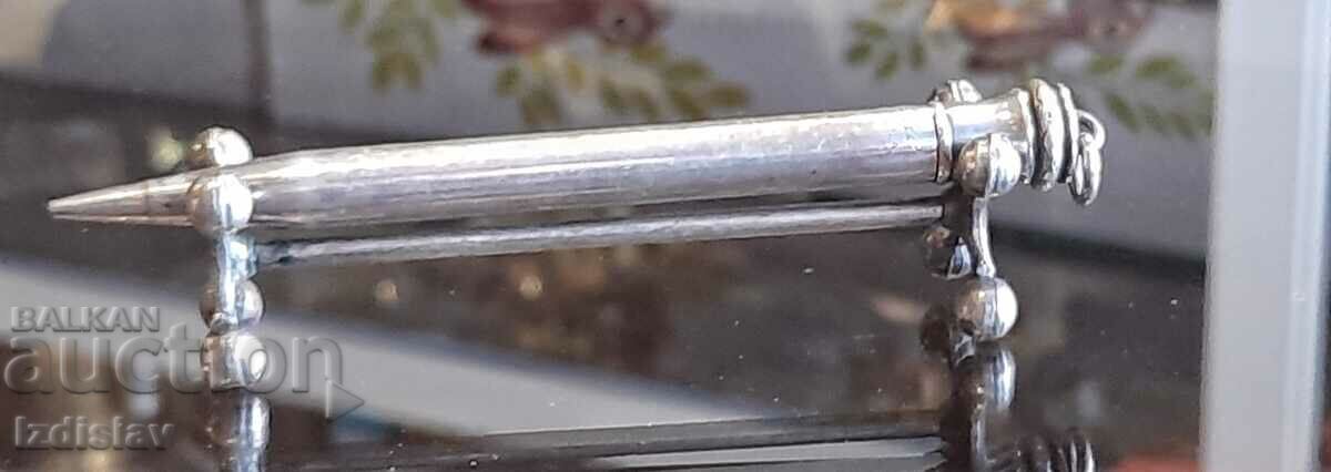 Creion mecanic american placat cu argint