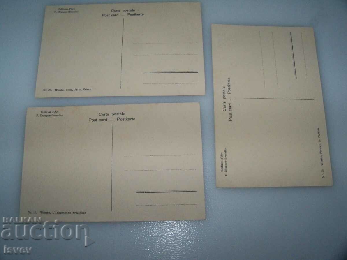 Three old art postcards from the Wiertz Museum 1915. with price 15.00 BGN | € 7.67 Three old art postcards from the Wiertz Museum 1915. with price 15.00 BGN | € 7.67