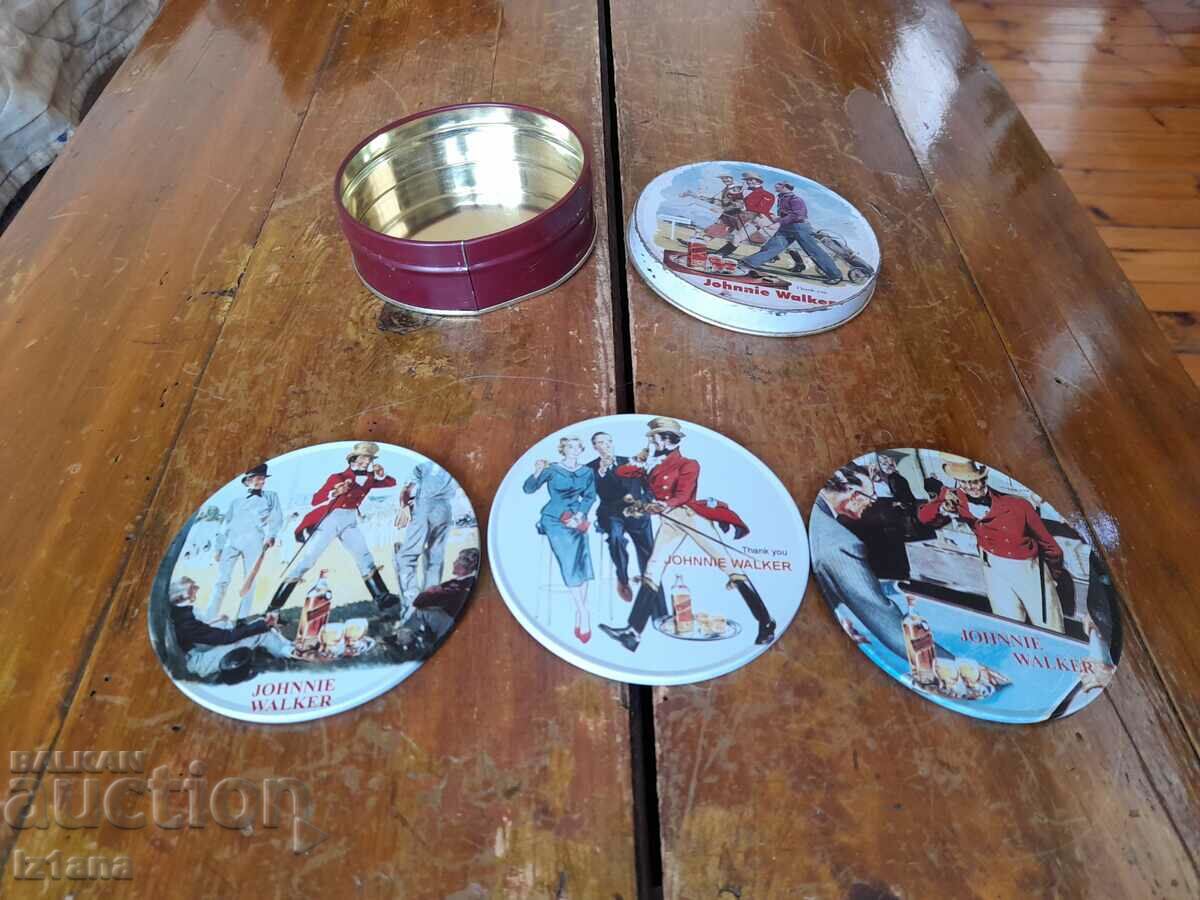 Auction Old Johnnie Walker coasters Auction Old Johnnie Walker coasters