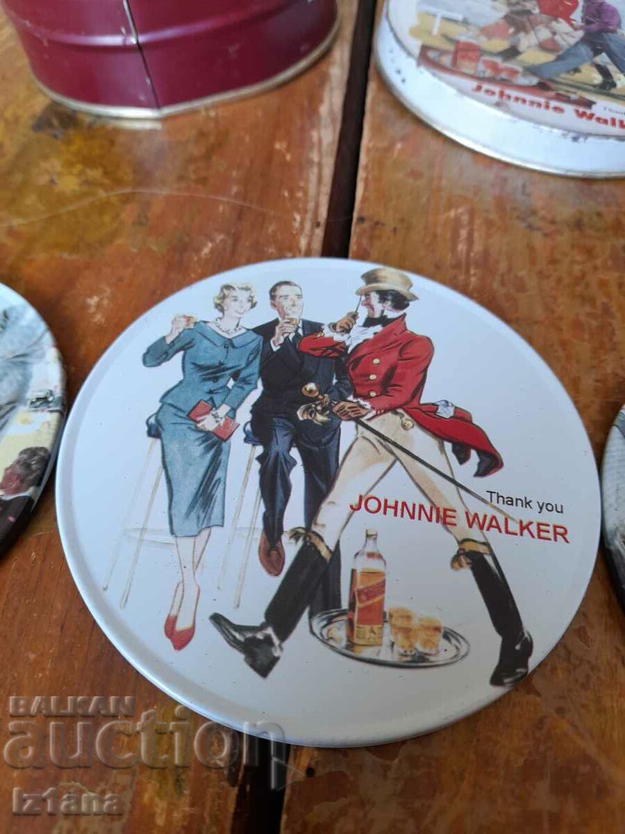 Old Johnnie Walker coasters - 5 Old Johnnie Walker coasters - 5