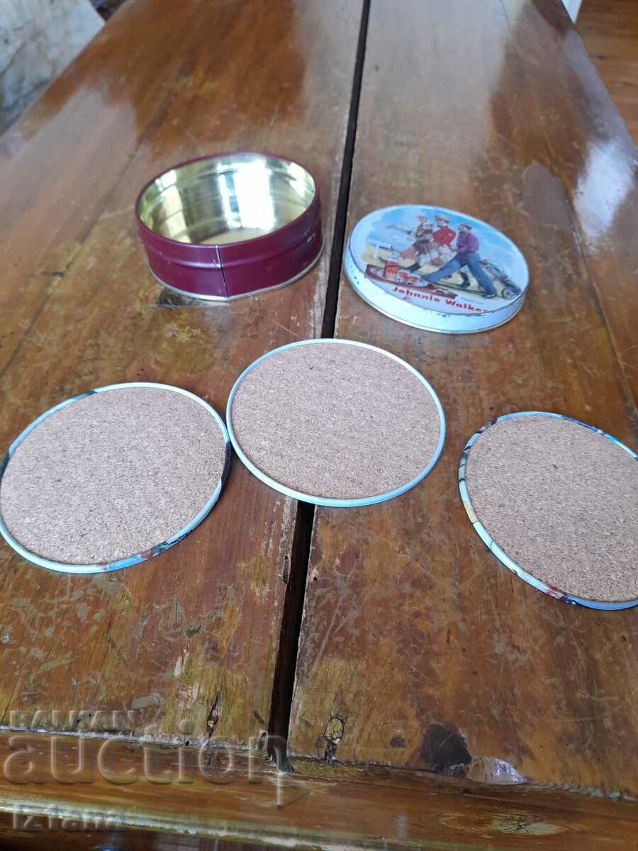 Old Johnnie Walker coasters - 7 Old Johnnie Walker coasters - 7