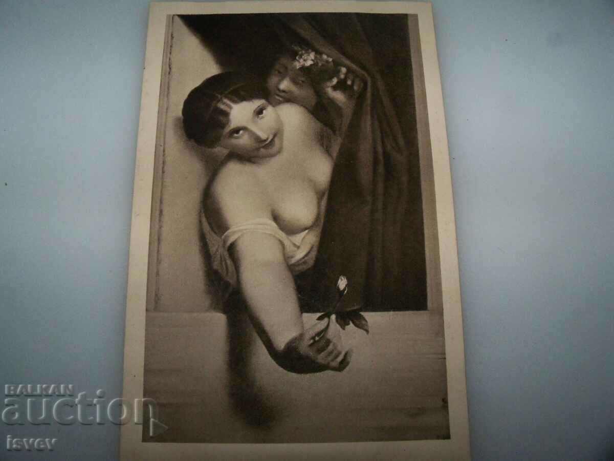 Old postcard erotica art 1915. with price 10.00 BGN | € 5.11