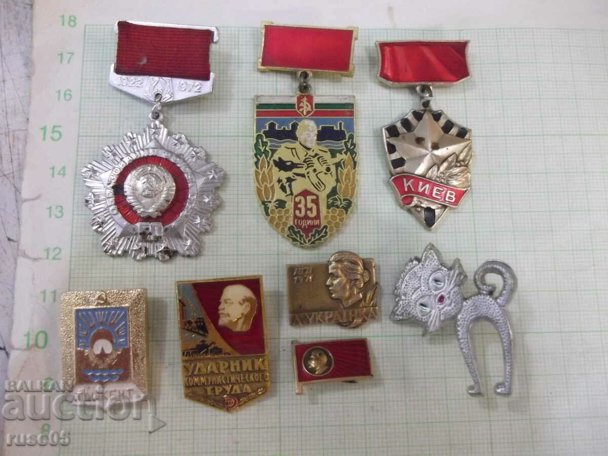 Lot de 8 buc. insigne sovietice