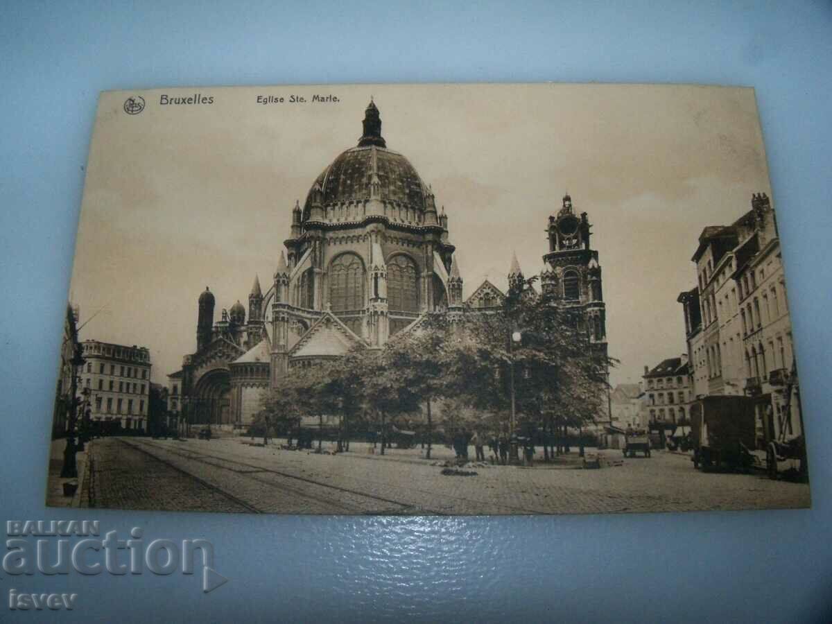 Стара пощенска картичка от Брюксел, около 1915г.