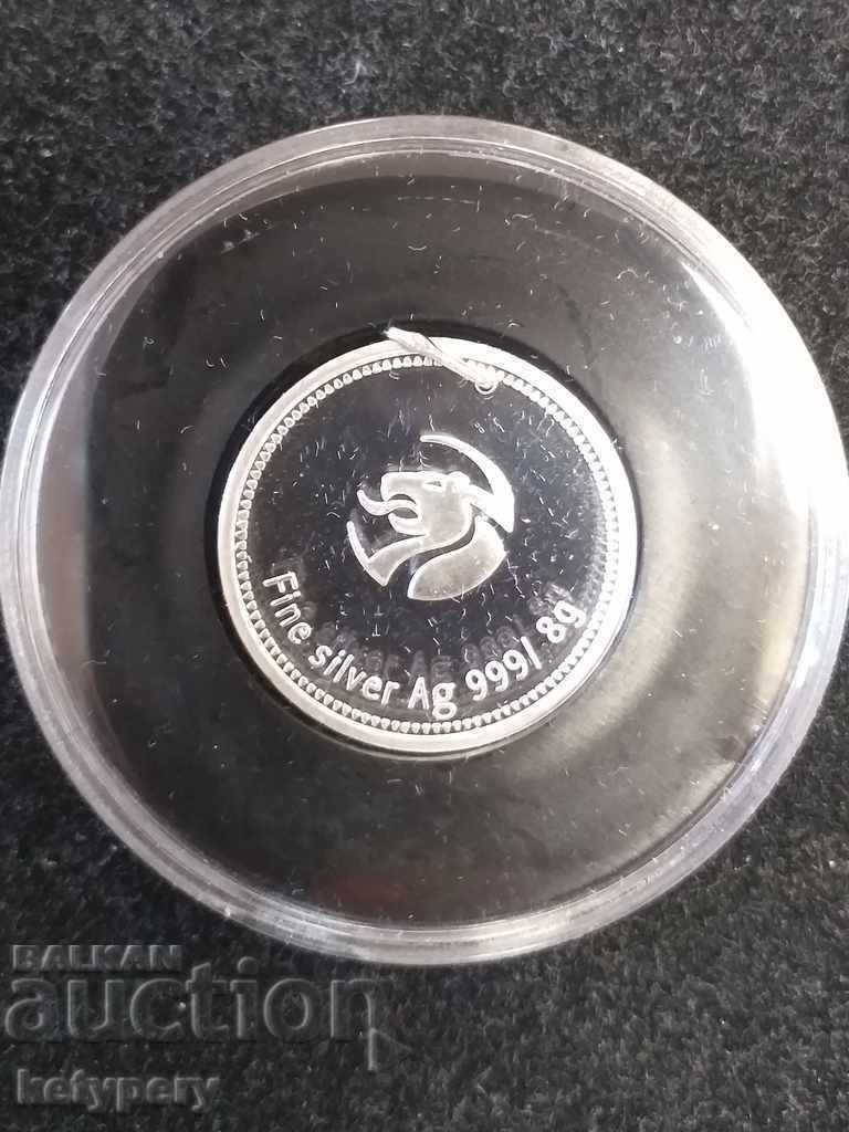 Silver medallion "Orthodox Virgin", Ag sample 999 with price 60.00 BGN | € 30.68