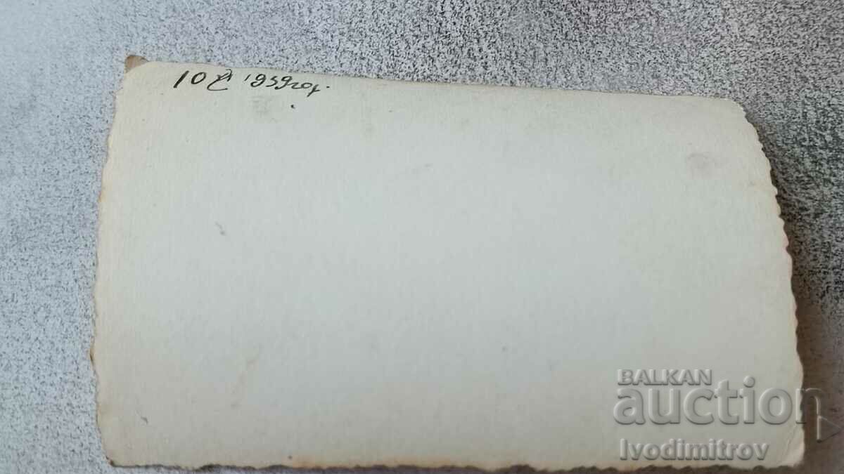 Auction Photo Student in front of a monument 1939 Auction Photo Student in front of a monument 1939