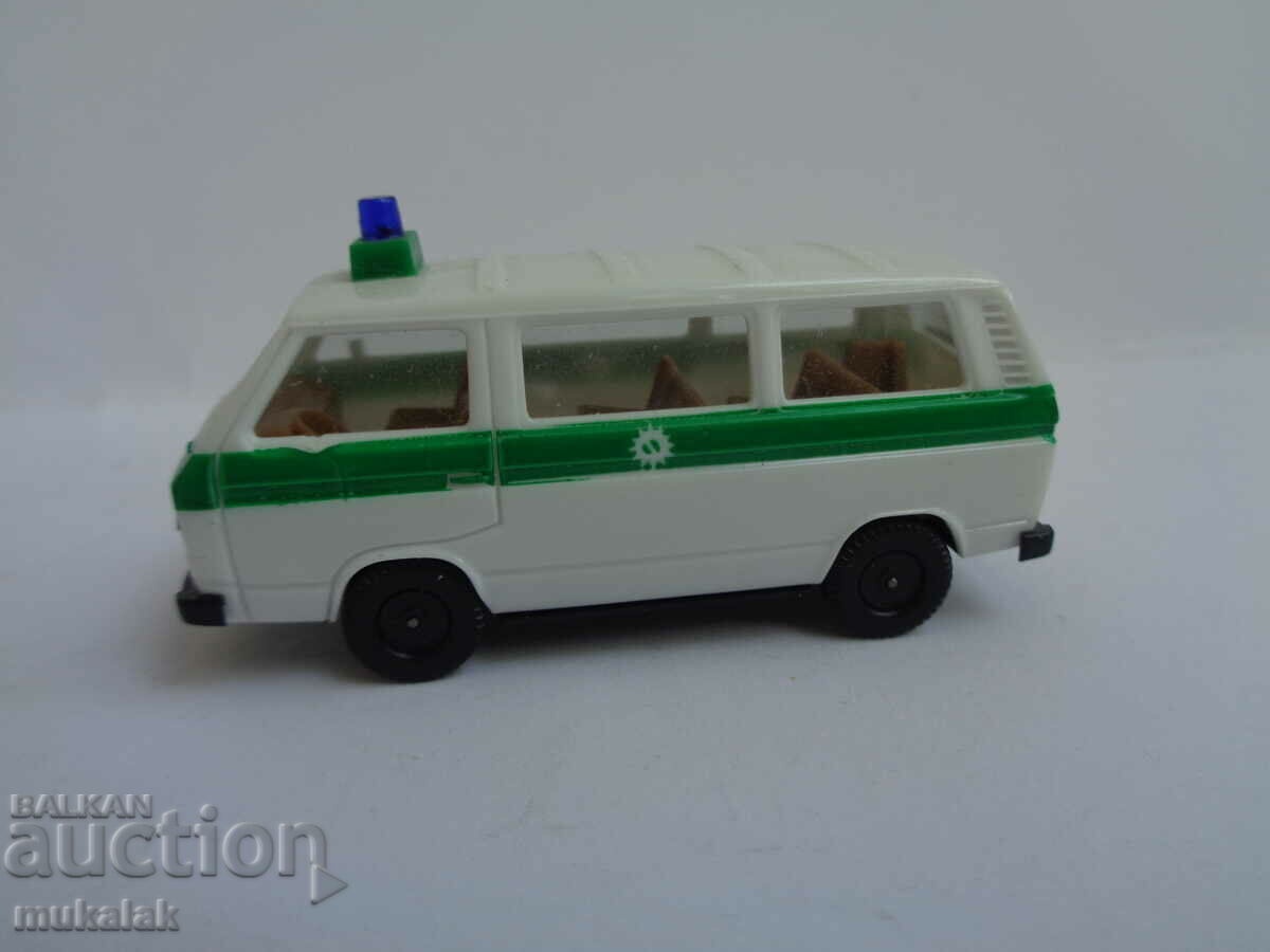 HERPA H0 1/87 VW BUS POLICE MODEL TROLLEY TOY