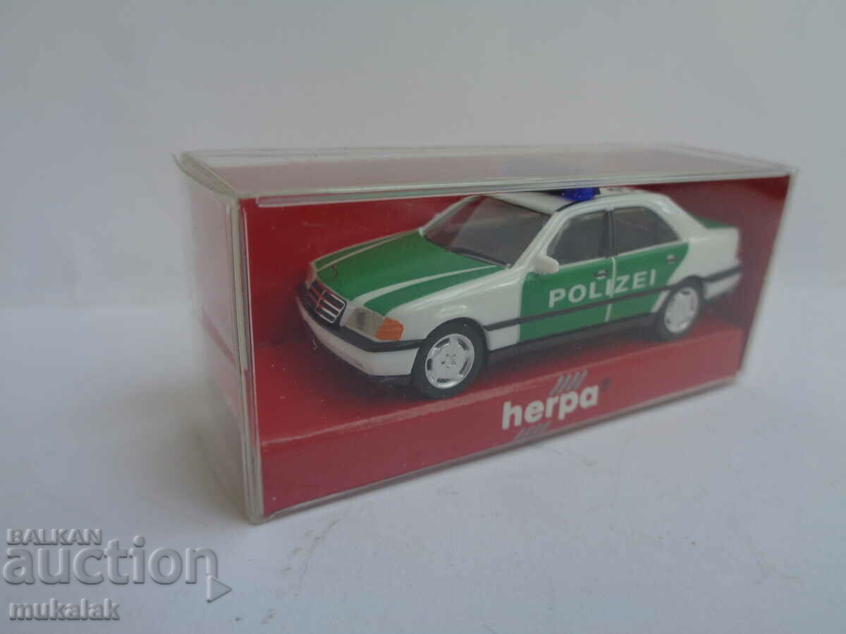 Auction HERPA H0 1/87 MERCEDES BENZ C POLICE MODEL TROLLEY TOY Auction HERPA H0 1/87 MERCEDES BENZ C POLICE MODEL TROLLEY TOY